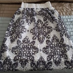 Black & White Skirt Lace